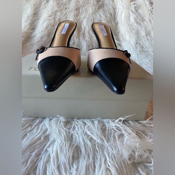 ⭐️NWT⭐️ Tony Bianco Shirley Mule, Size 9.5, Beech & Black - Picture 14 of 16